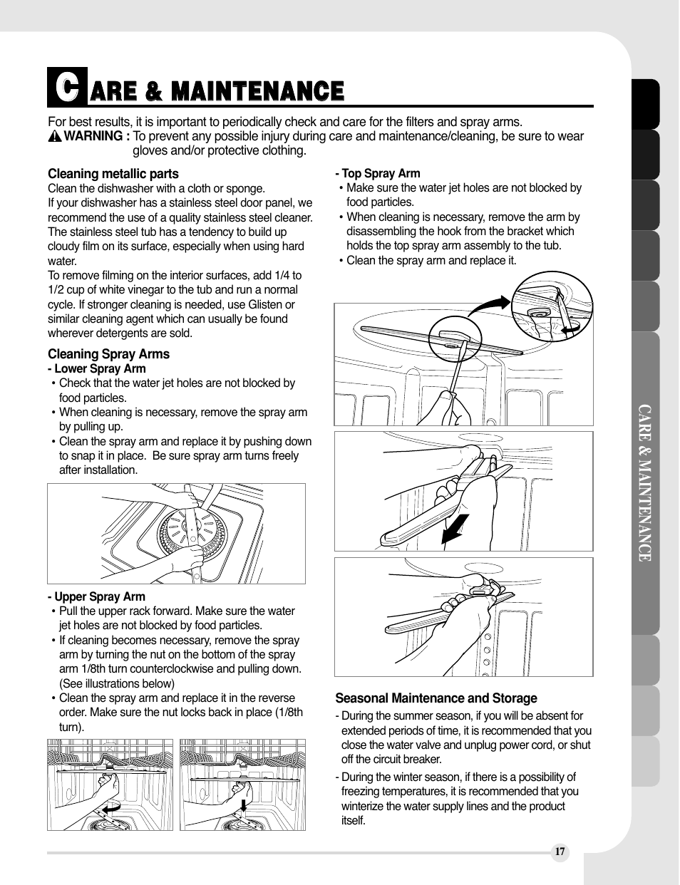 Aar re e & & m ma aiin nt te en na an nc ce e | LG LDF8812ST User Manual | Page 17 / 48