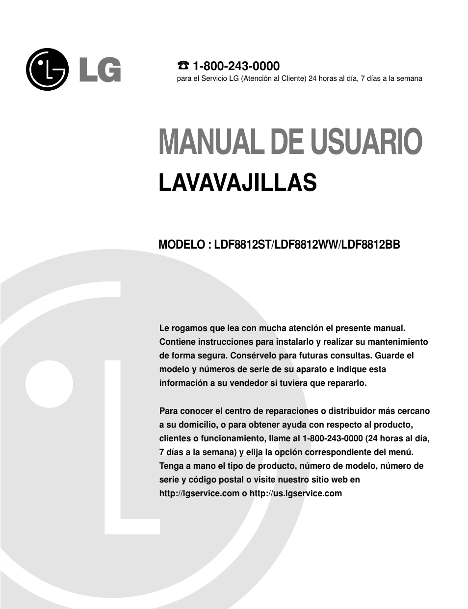 LG LDF8812ST User Manual | Page 25 / 48