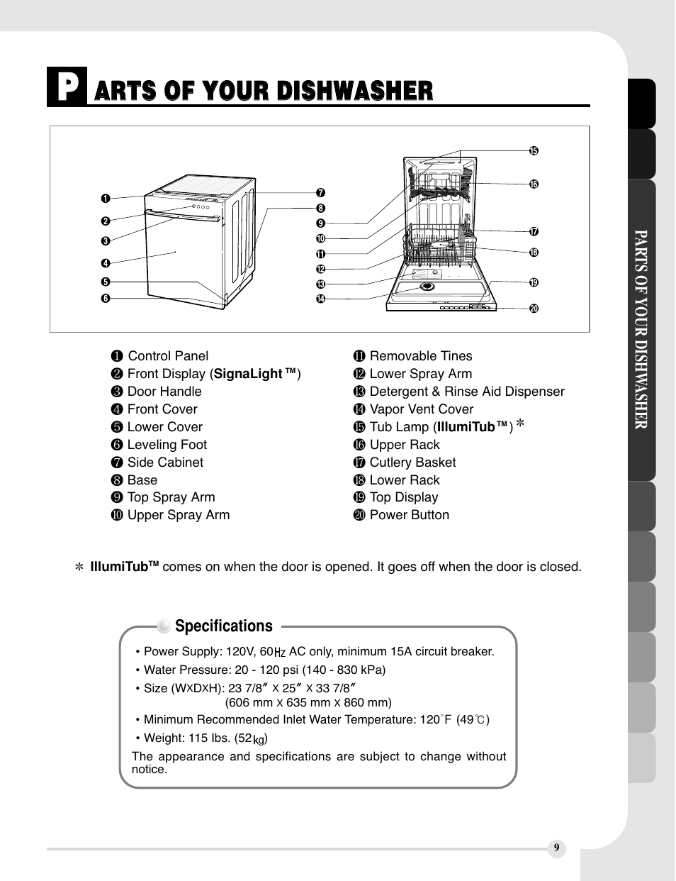 LG LDF8812ST User Manual | Page 9 / 48