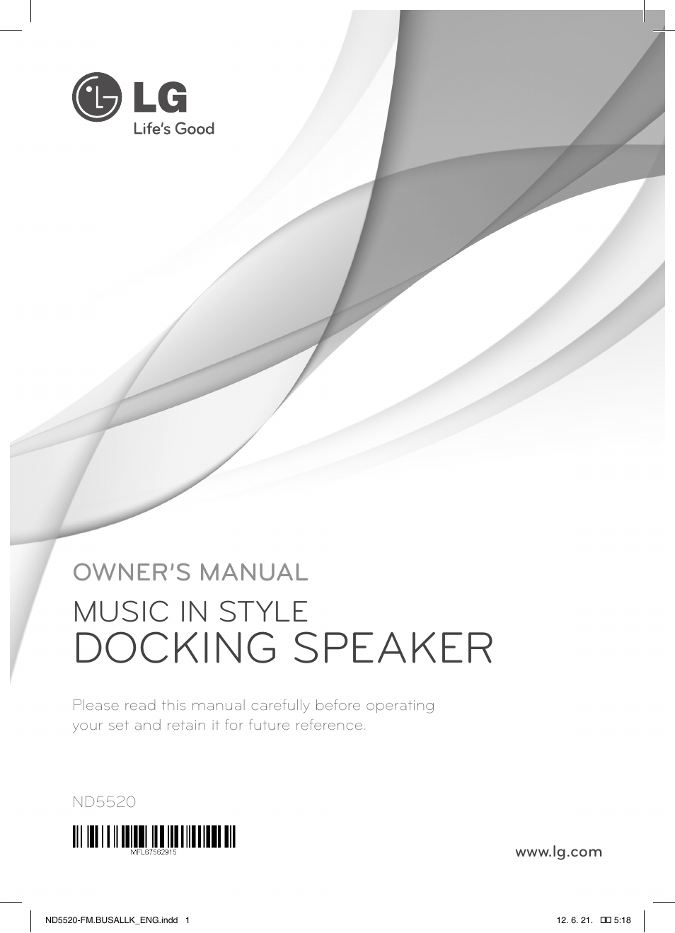 LG ND5520 User Manual | 24 pages