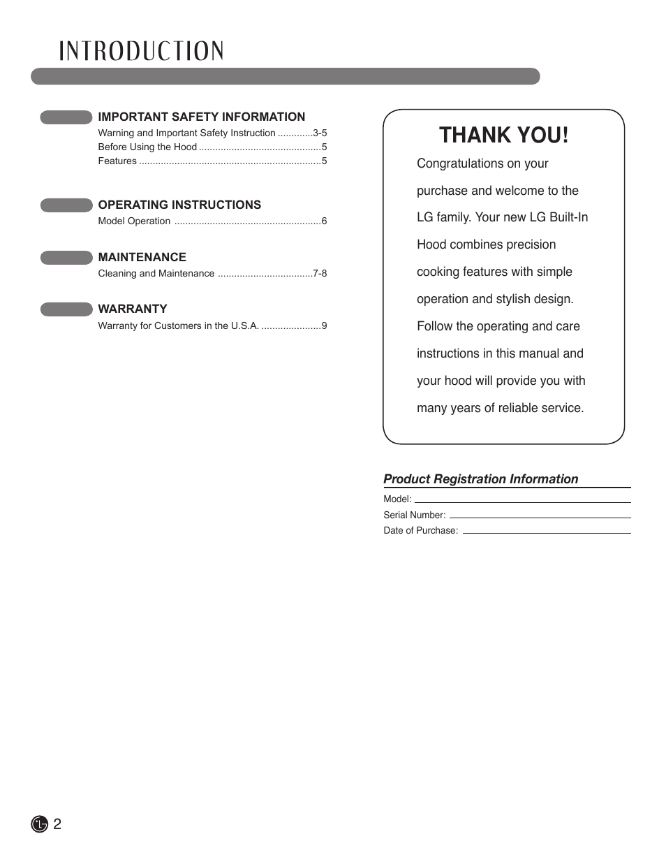 LG LSVC362ST User Manual | Page 2 / 11