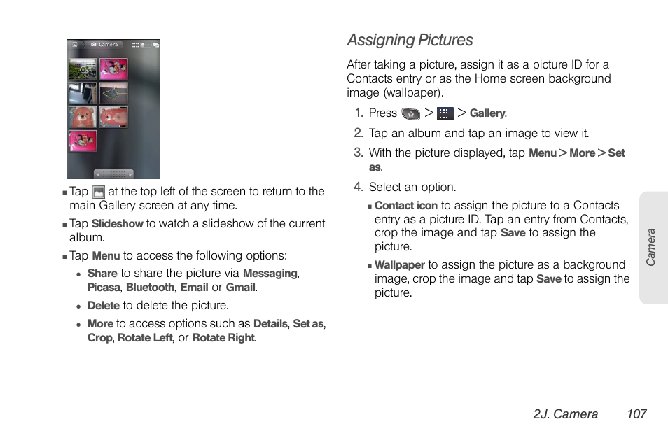 Assigning pictures | LG LGLS670 User Manual | Page 121 / 213