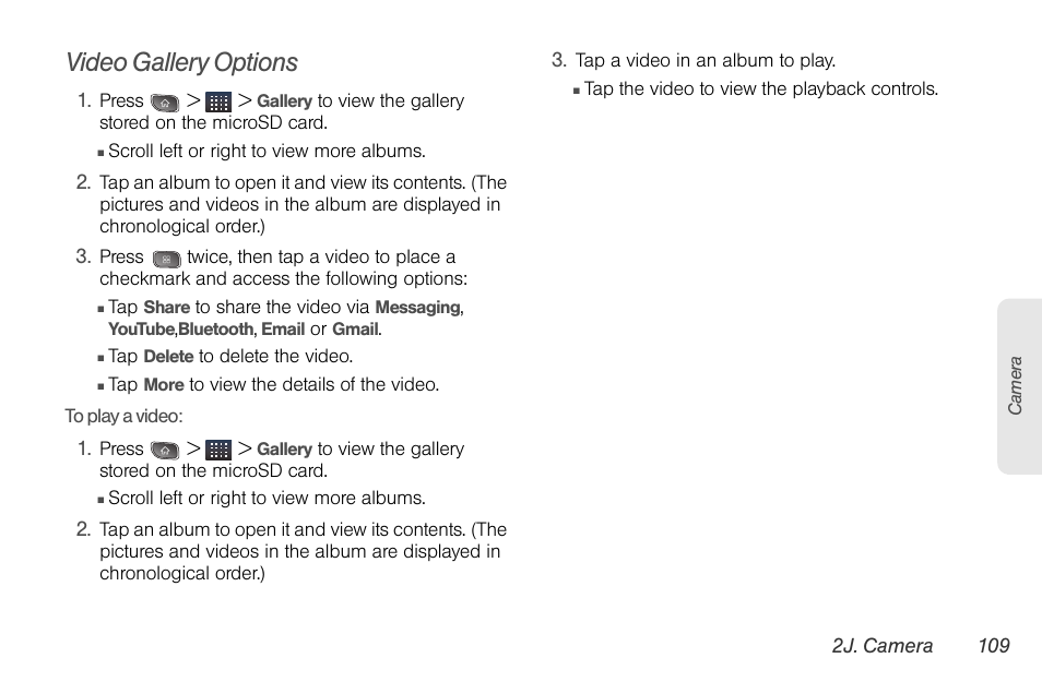 Video gallery options | LG LGLS670 User Manual | Page 123 / 213