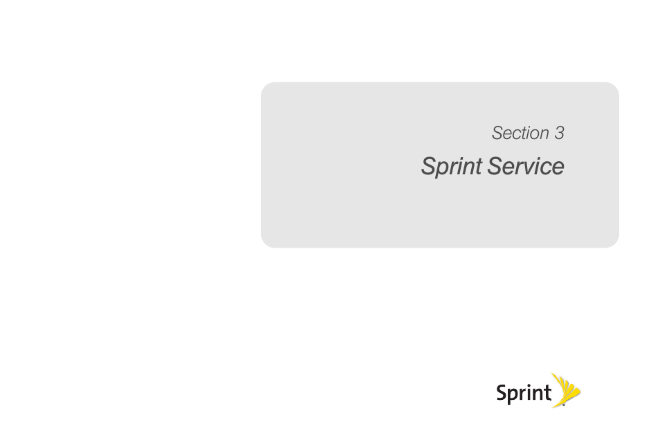 Sprint service, Section 3: sprint service | LG LGLS670 User Manual | Page 129 / 213