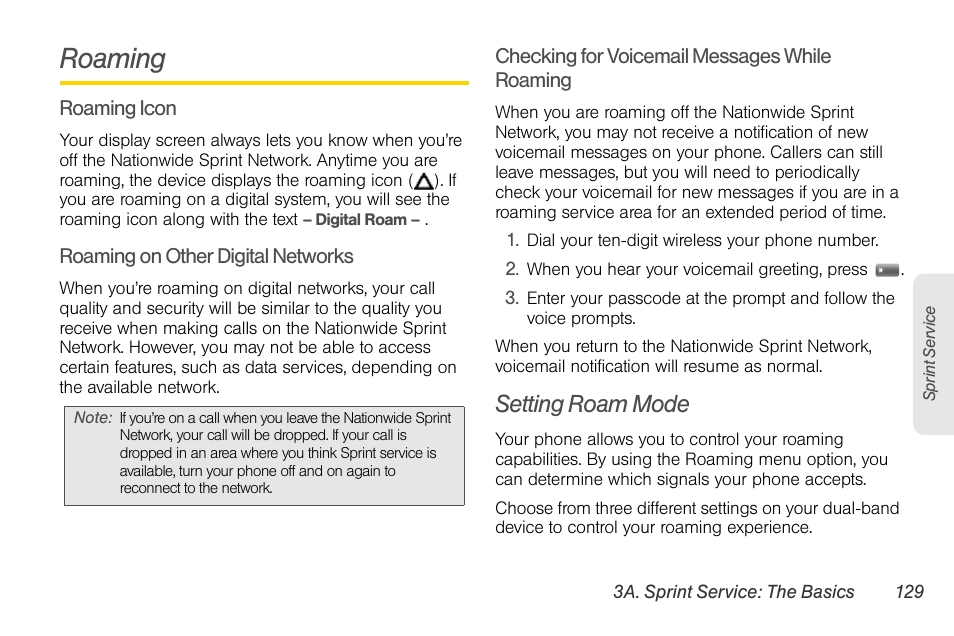 Roaming, Setting roam mode | LG LGLS670 User Manual | Page 143 / 213