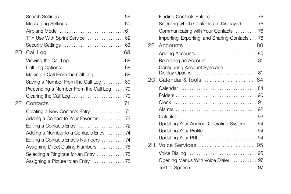 LG LGLS670 User Manual | Page 4 / 213