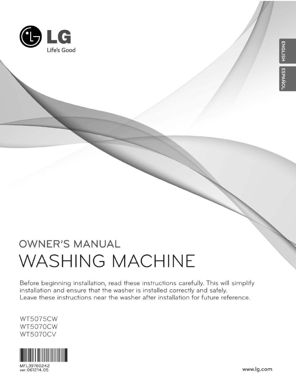 LG WT5070CW User Manual | 76 pages