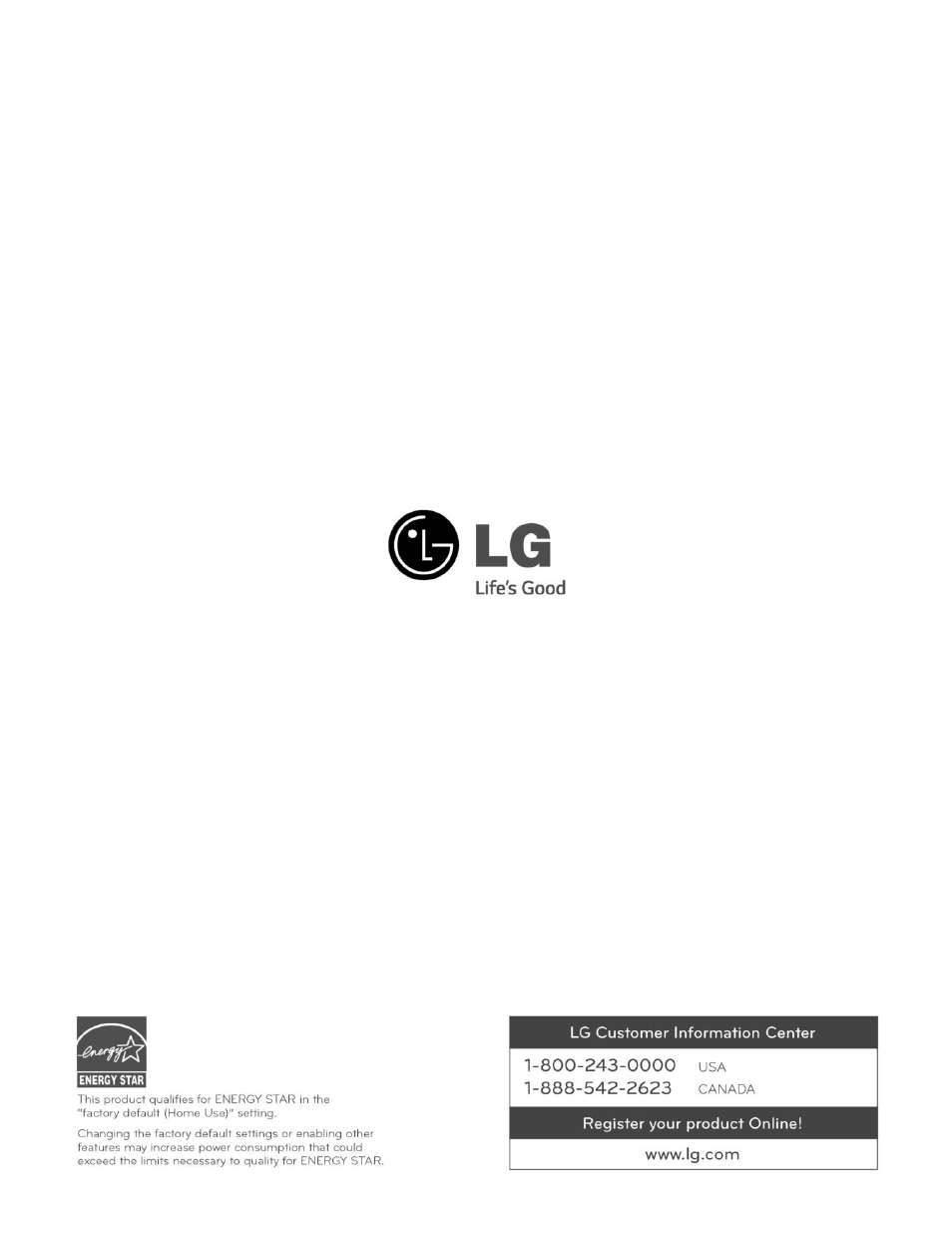 Life's good | LG WT5070CW User Manual | Page 76 / 76