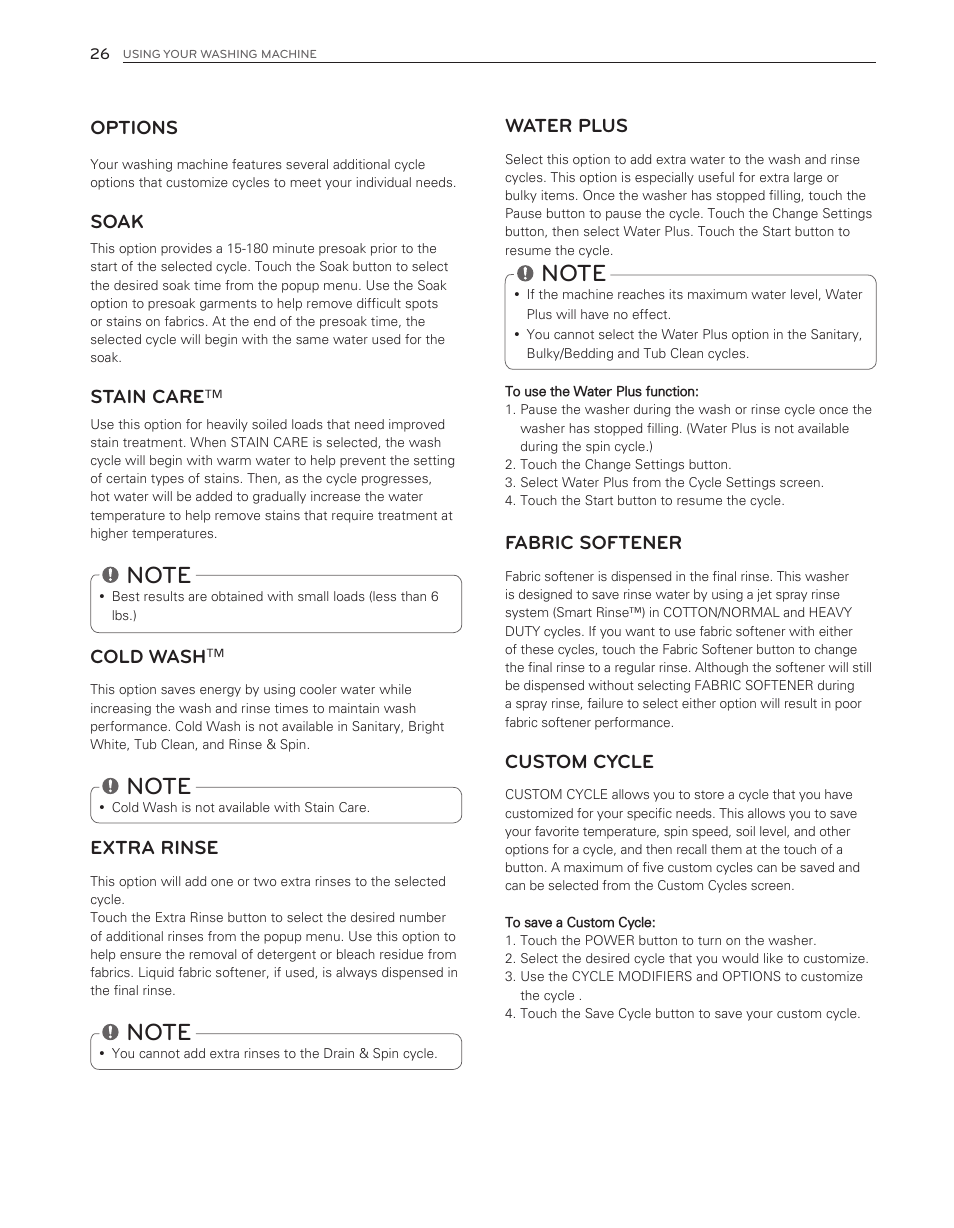 LG WT6001HVA User Manual | Page 26 / 92