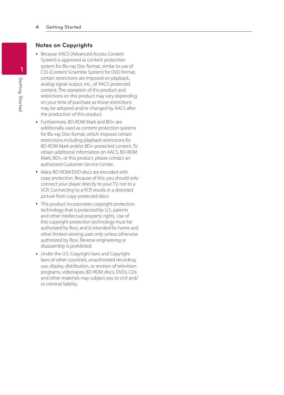 LG BPM34 User Manual | Page 4 / 62