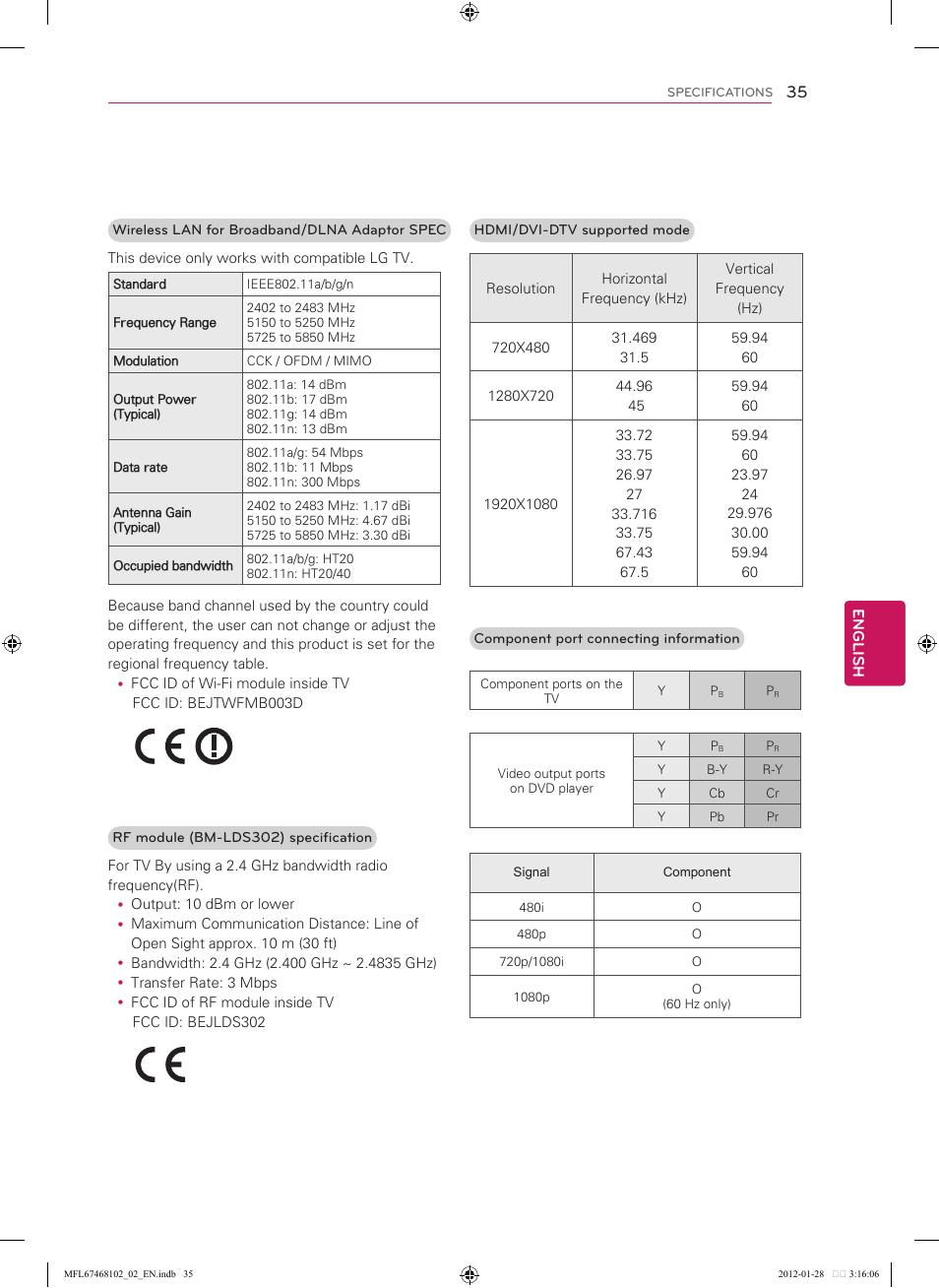 LG 55LS5700 User Manual | Page 35 / 40