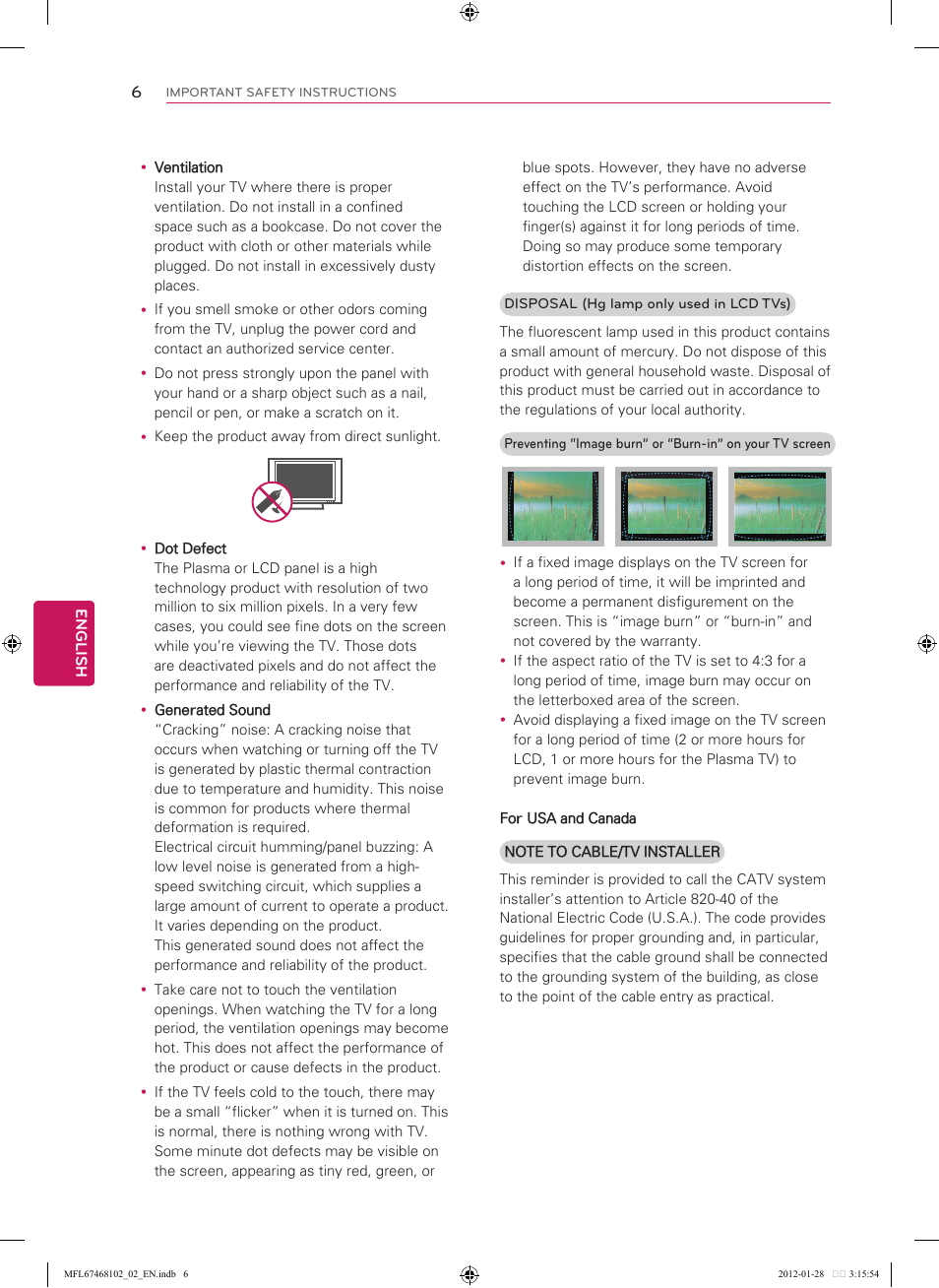 LG 55LS5700 User Manual | Page 6 / 40