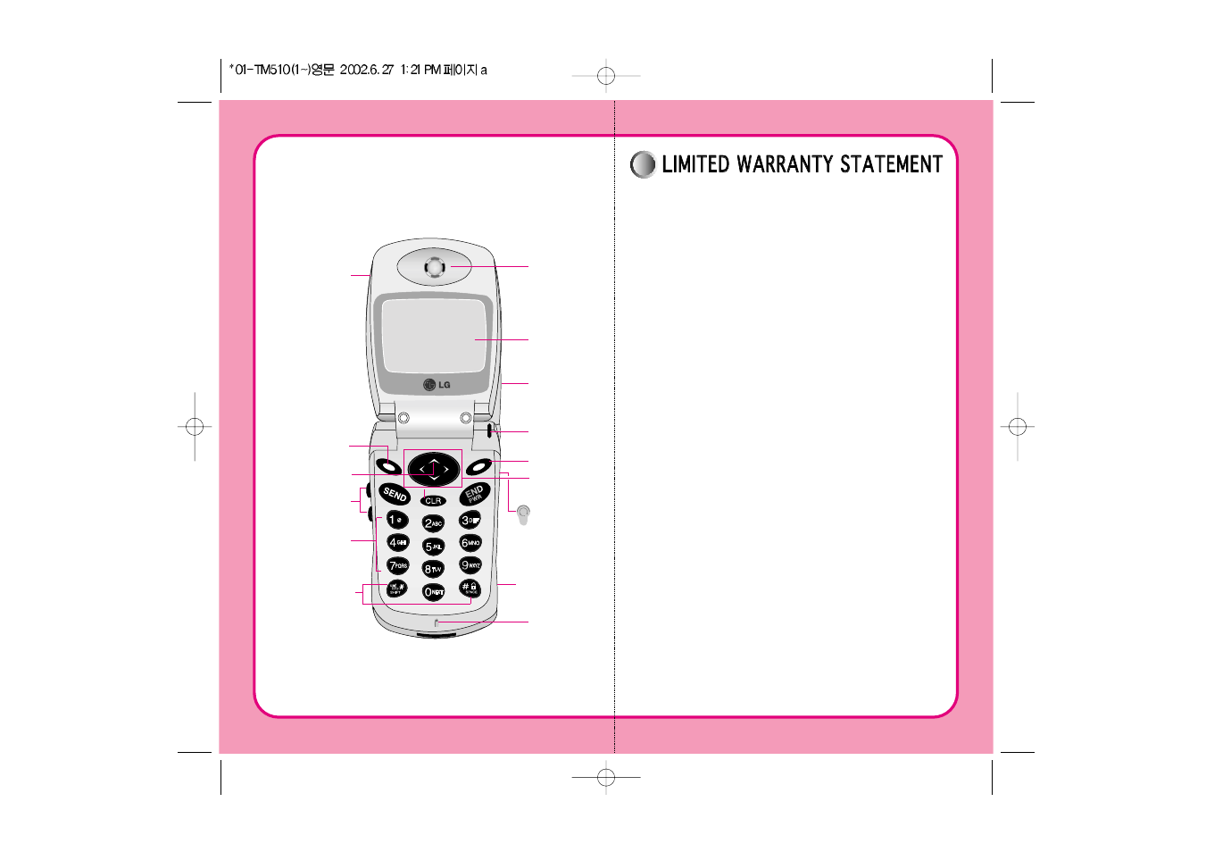 Phone components | LG LGTM510 User Manual | Page 2 / 113