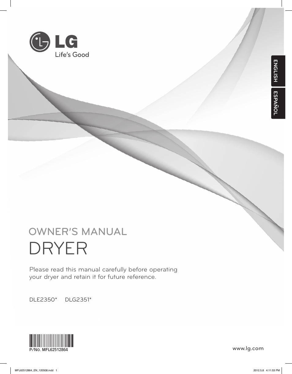 LG DLG2351W User Manual | 92 pages