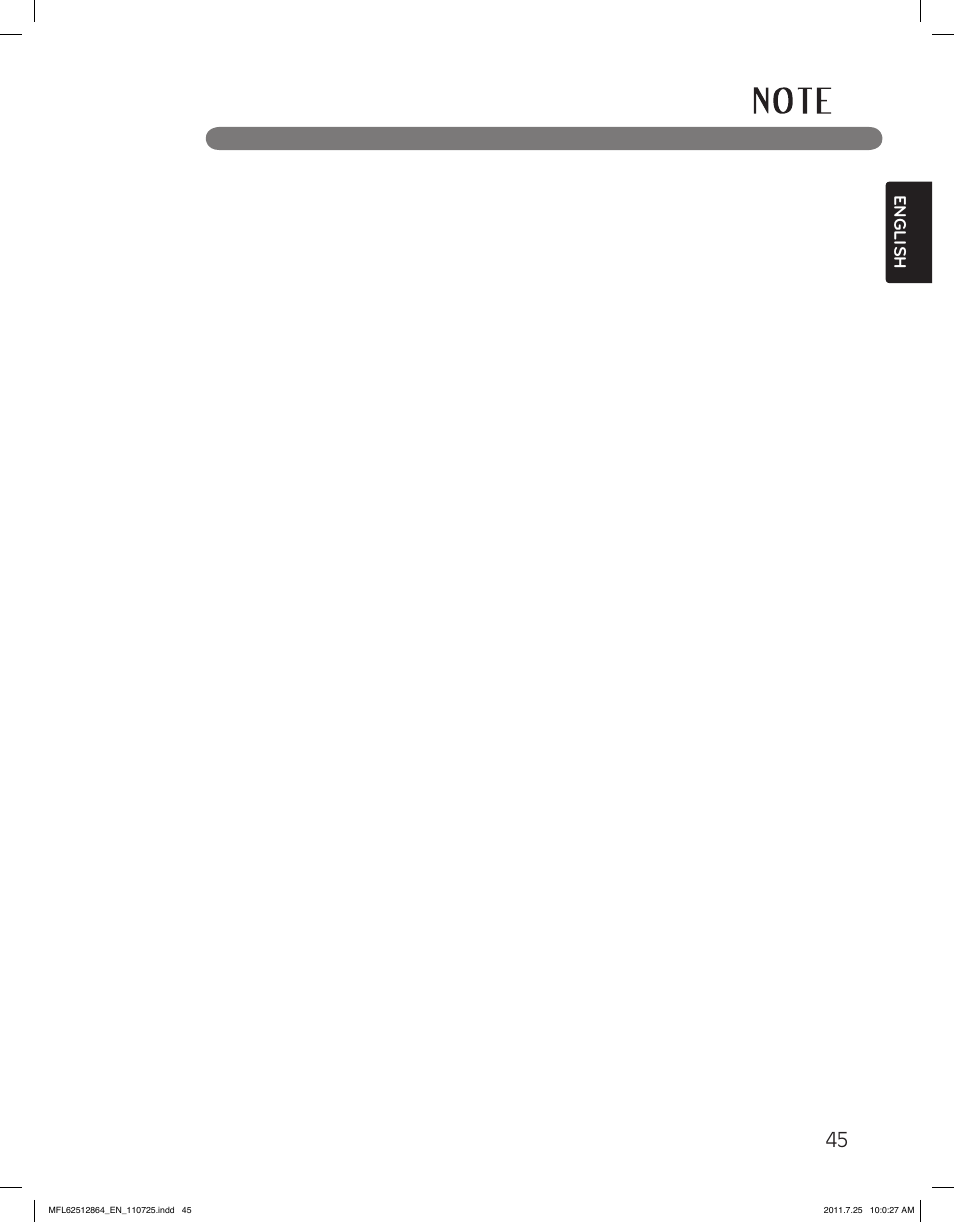 English | LG DLG2351W User Manual | Page 45 / 92