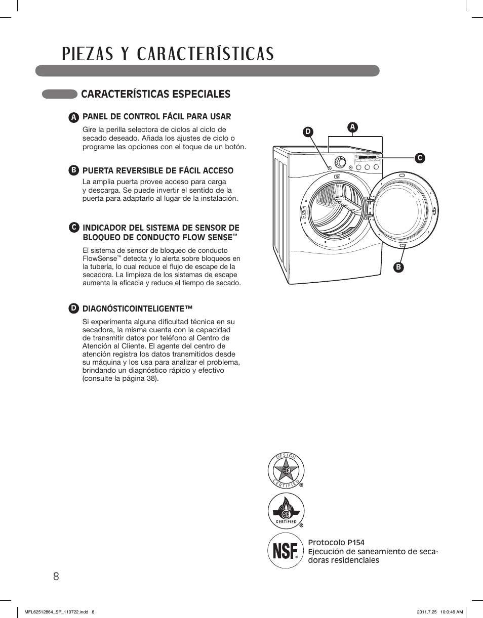 Características especiales | LG DLG2351W User Manual | Page 54 / 92