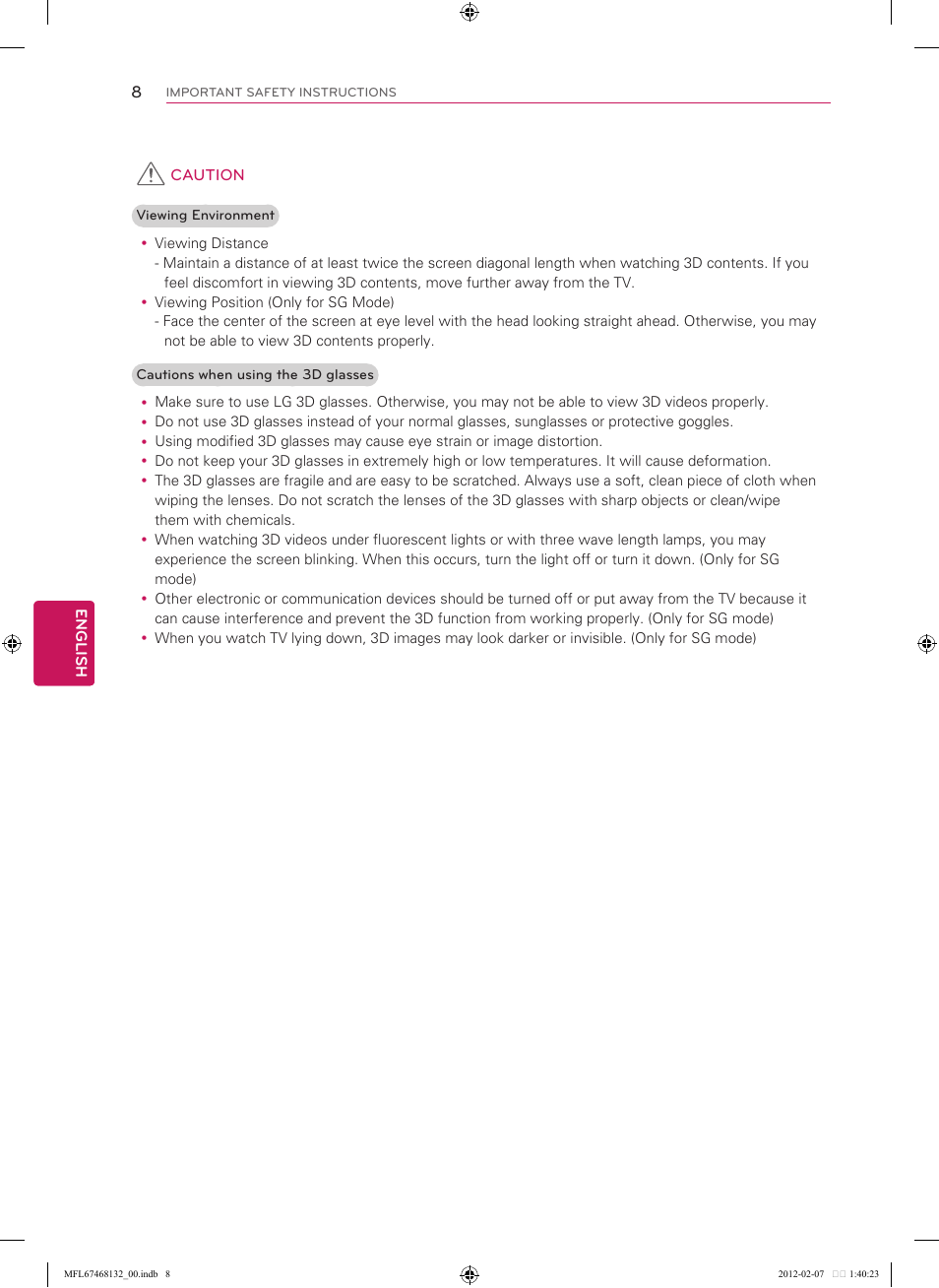 LG 47LM6200 User Manual | Page 8 / 44