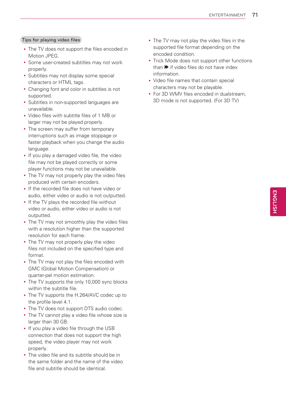 LG 47LV3700 User Manual | Page 71 / 172