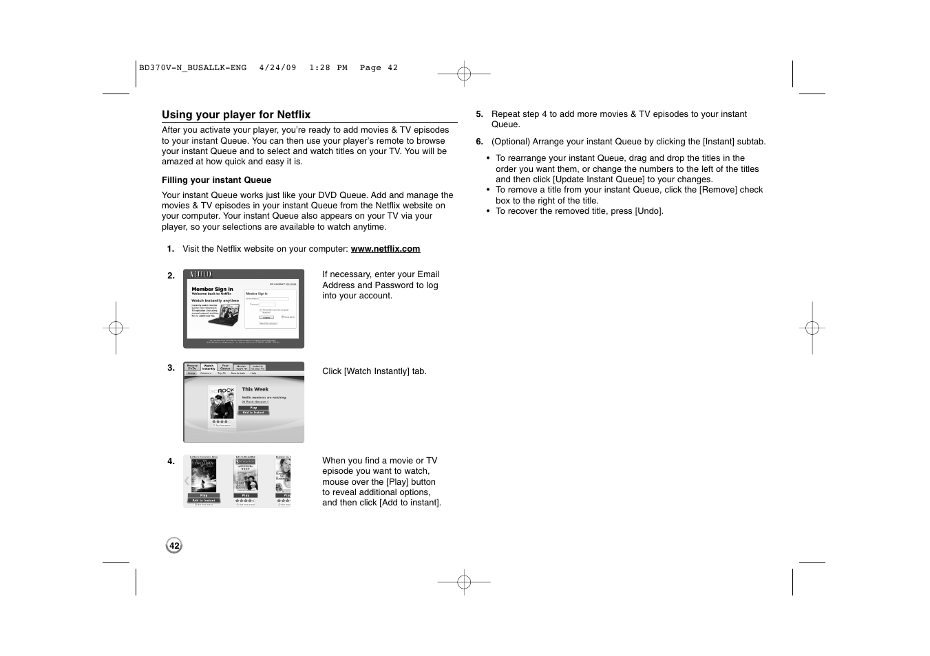 LG BD370 User Manual | Page 42 / 56