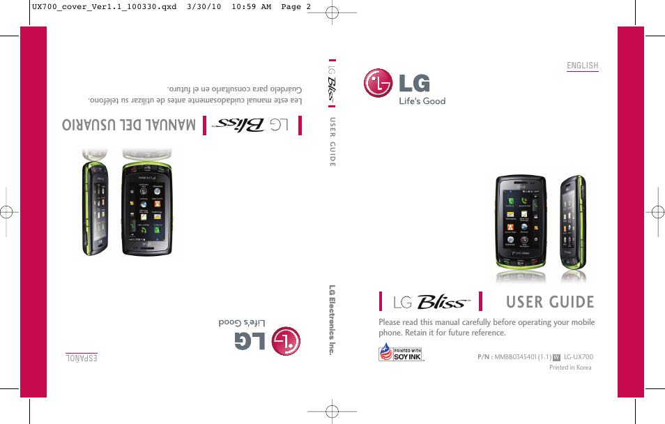 LG LGUX700 User Manual | 295 pages