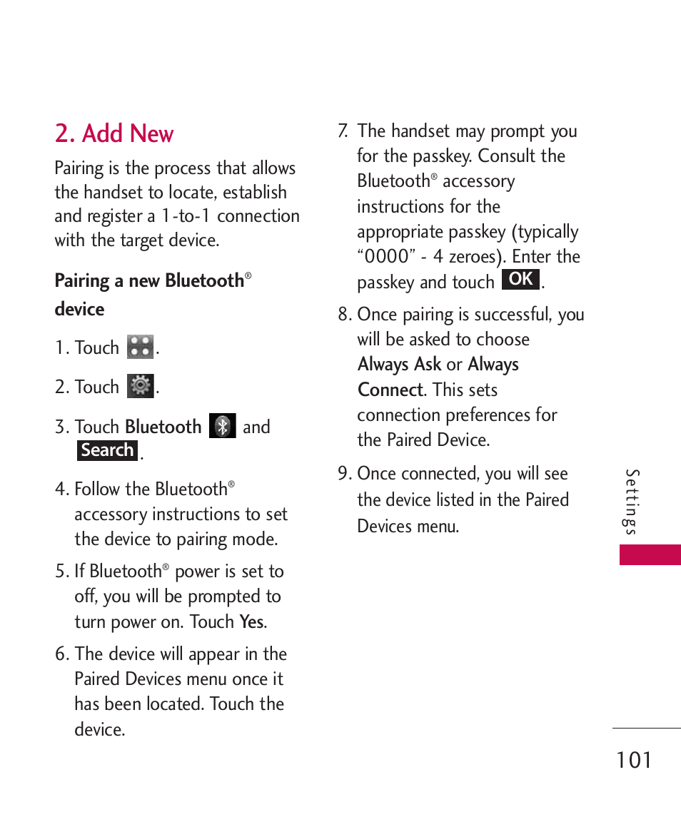 Add new | LG LGUX700 User Manual | Page 103 / 295