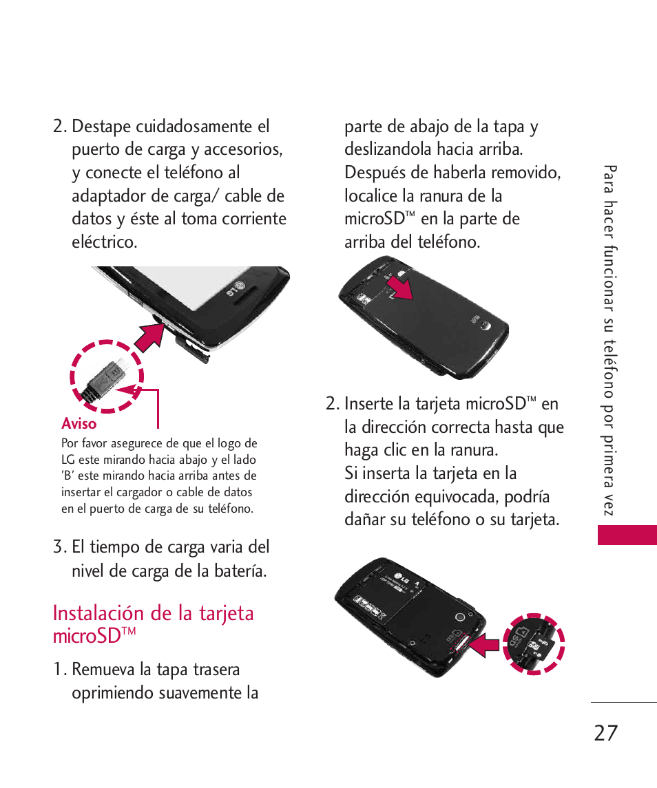 Instalación de la tarjeta m, Instalación de la tarjeta microsd | LG LGUX700 User Manual | Page 171 / 295