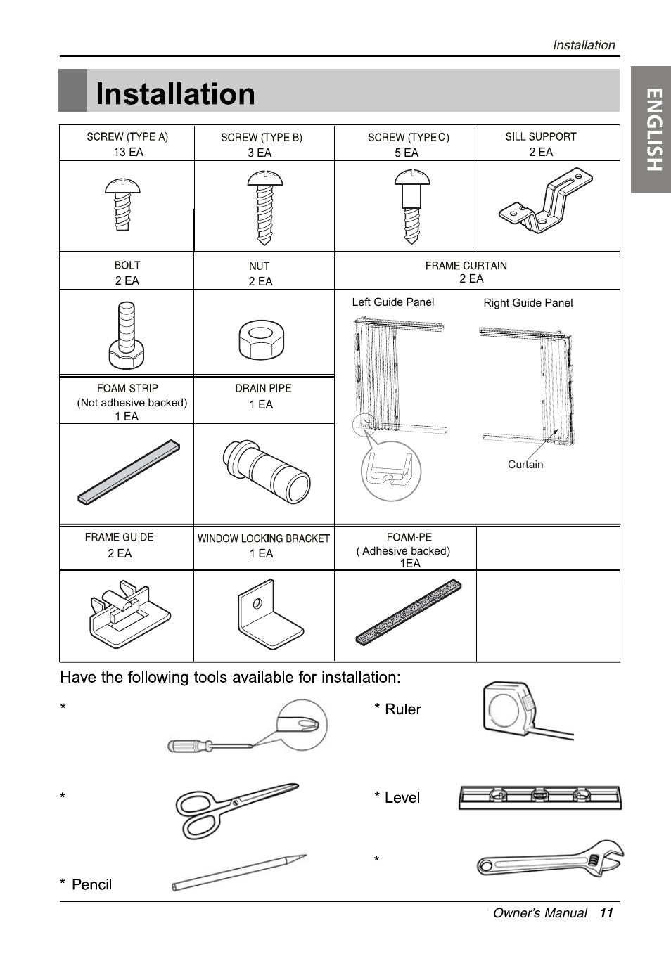 Phillips head screwdriver scissors or knife | LG LW7014HR User Manual | Page 11 / 48