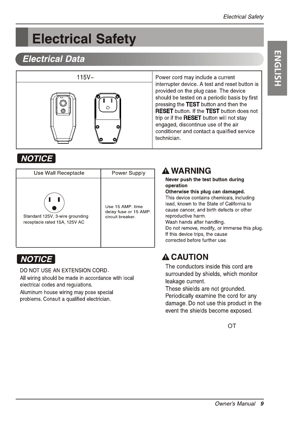 LG LW7014HR User Manual | Page 9 / 48
