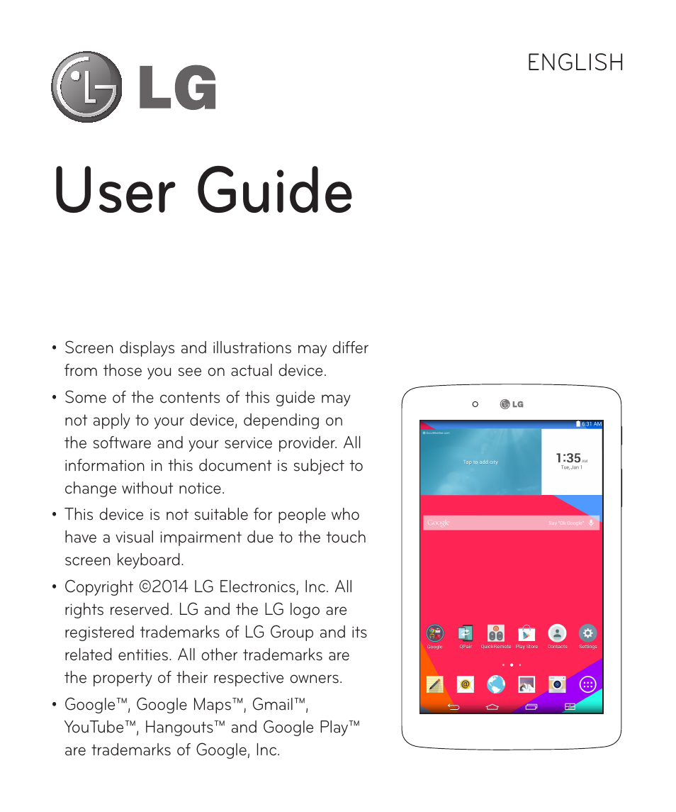User guide | LG LGV400 User Manual | Page 3 / 132