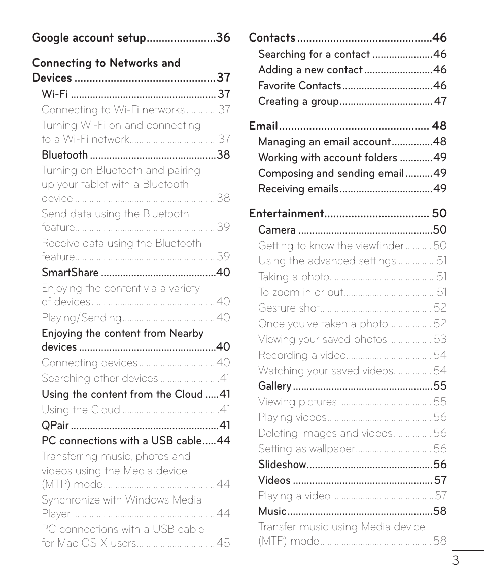 LG LGV400 User Manual | Page 5 / 132