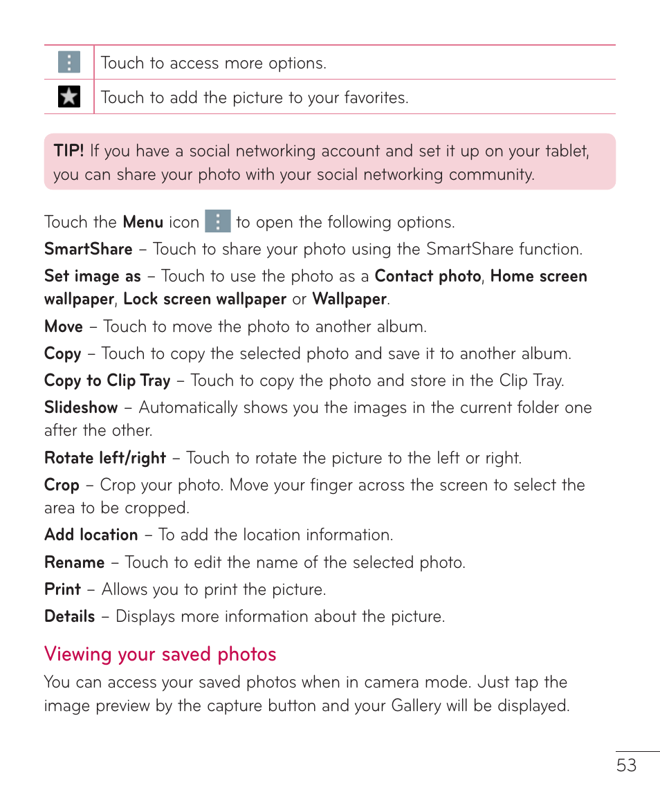 Viewing your saved photos | LG LGV400 User Manual | Page 55 / 132