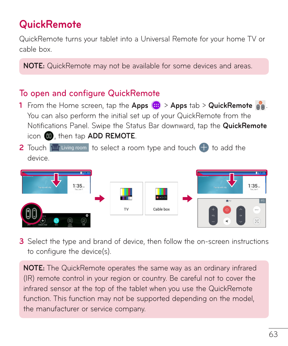 Quickremote | LG LGV400 User Manual | Page 65 / 132