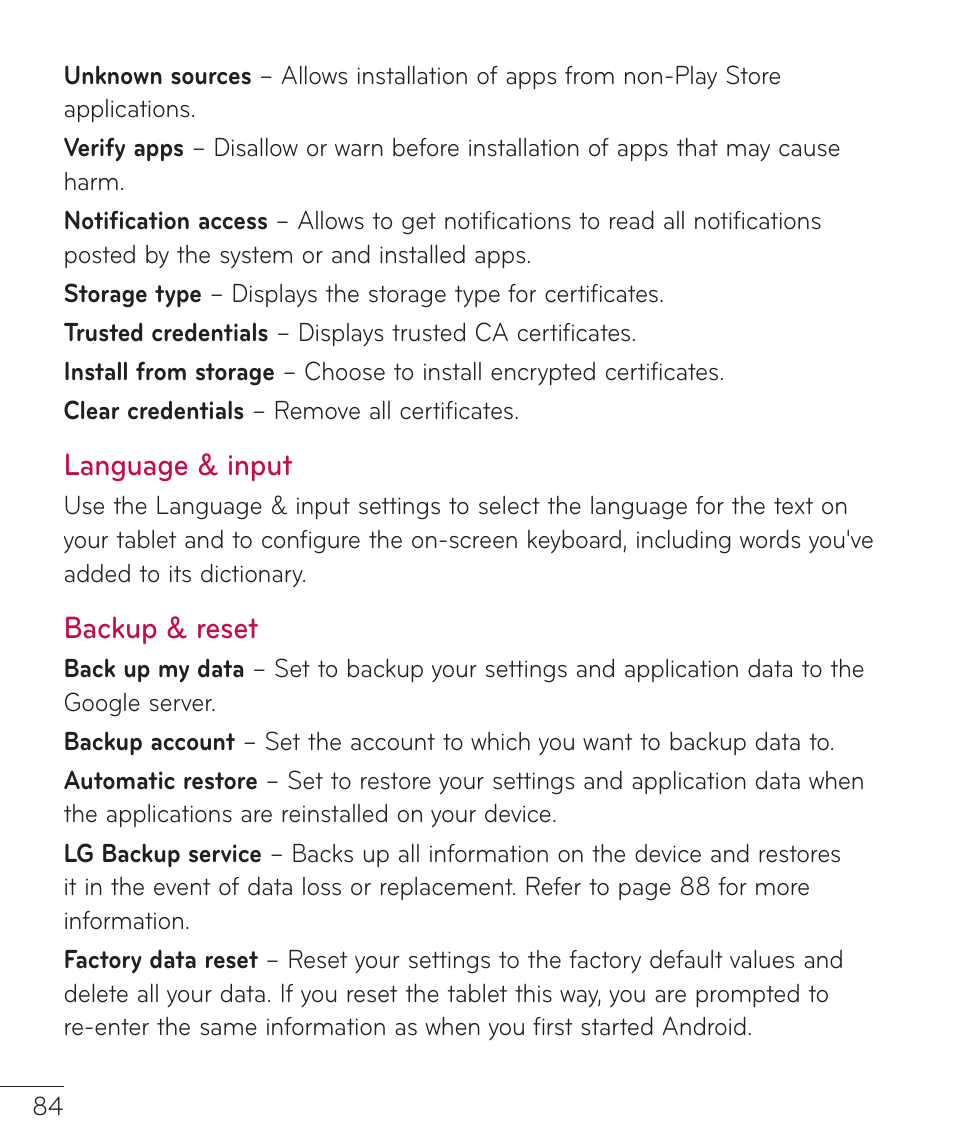 LG LGV400 User Manual | Page 86 / 132