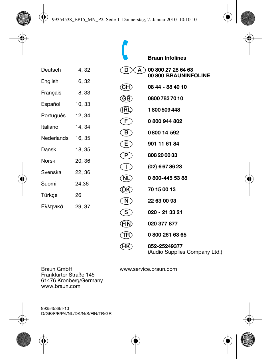 Braun EP15 Exact Power battery EU User Manual | Page 2 / 37
