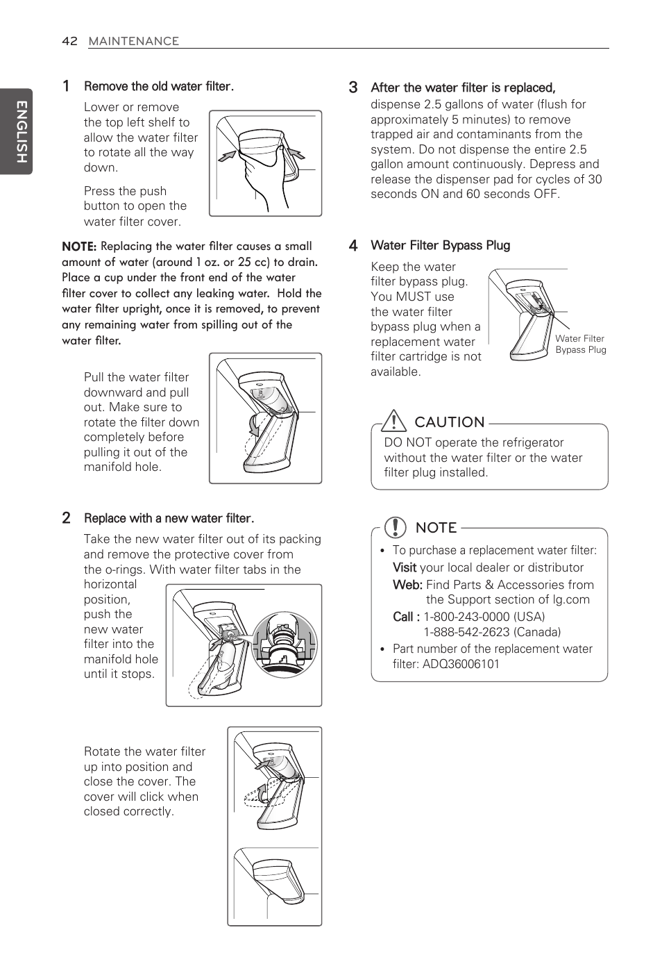 Caution | LG LFX29945ST User Manual | Page 42 / 61