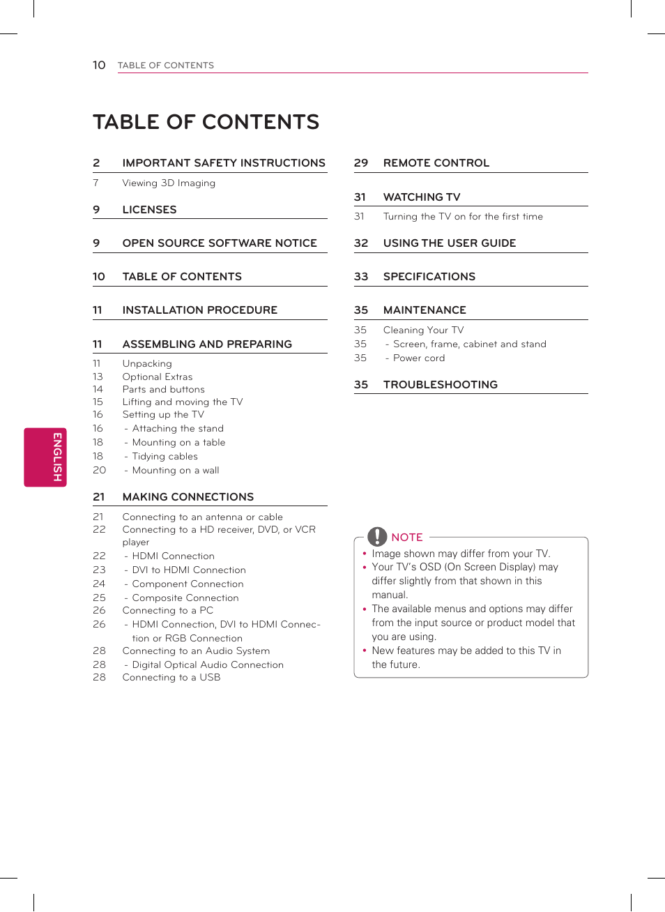 LG 47CM565 User Manual | Page 10 / 40