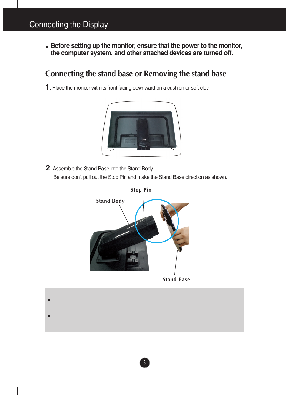 Connecting the display | LG W1946SM-BF User Manual | Page 6 / 30