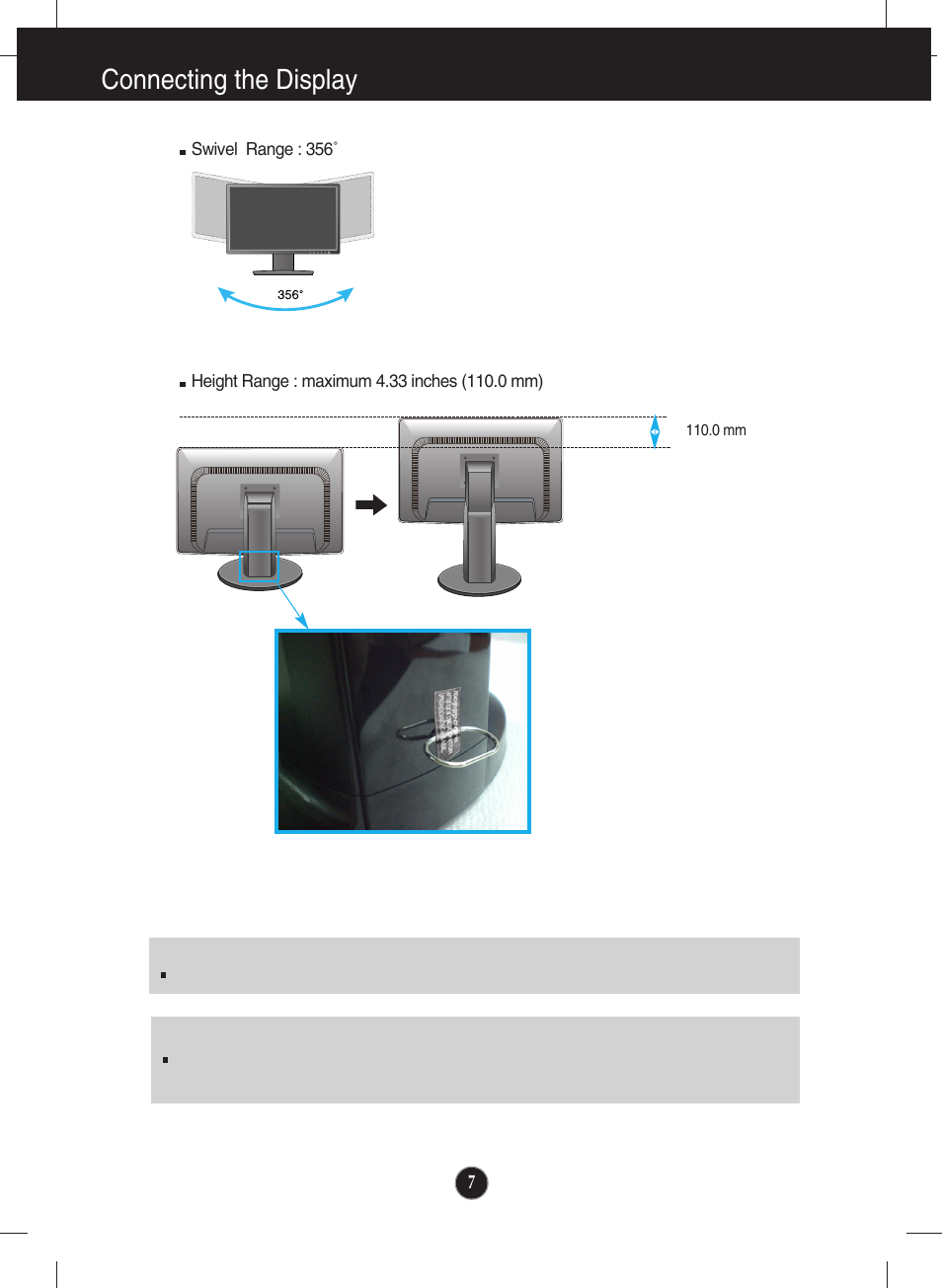 Connecting the display | LG W1946SM-BF User Manual | Page 8 / 30