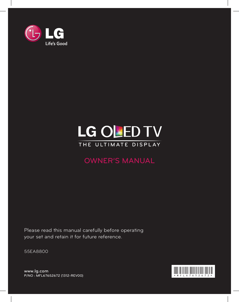 LG 55EA8800 User Manual | 40 pages