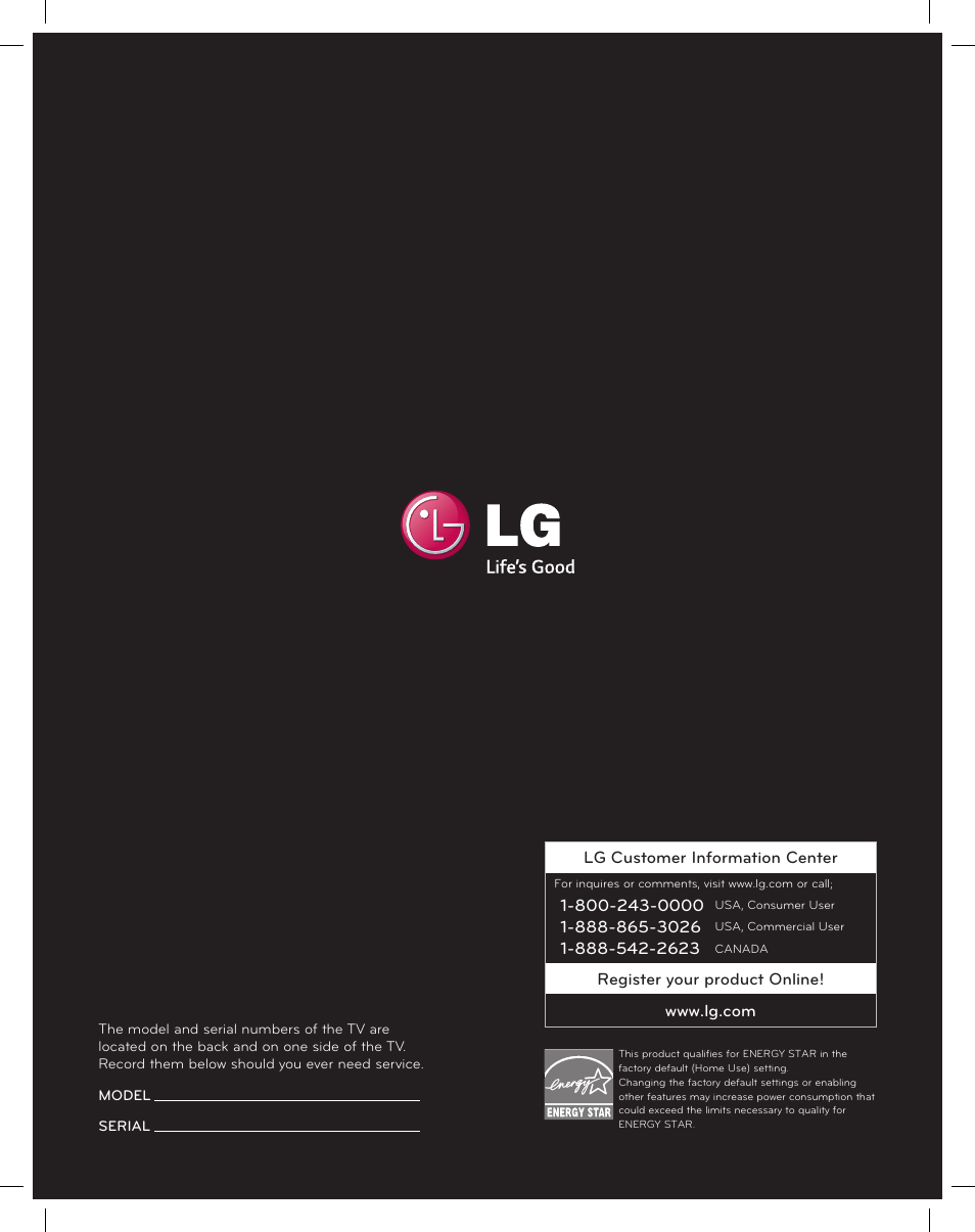 LG 55EA8800 User Manual | Page 40 / 40