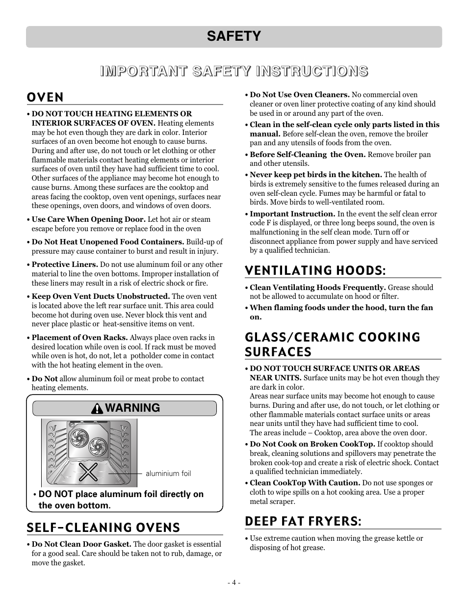 LG LSRE307ST User Manual | Page 4 / 41