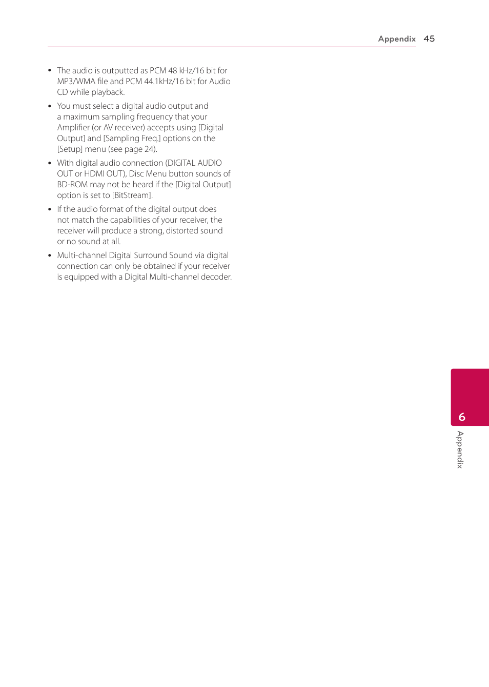 LG BP125 User Manual | Page 45 / 48