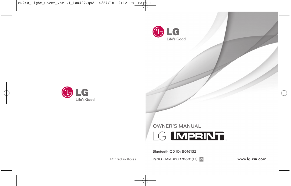 LG MN240 User Manual | 58 pages