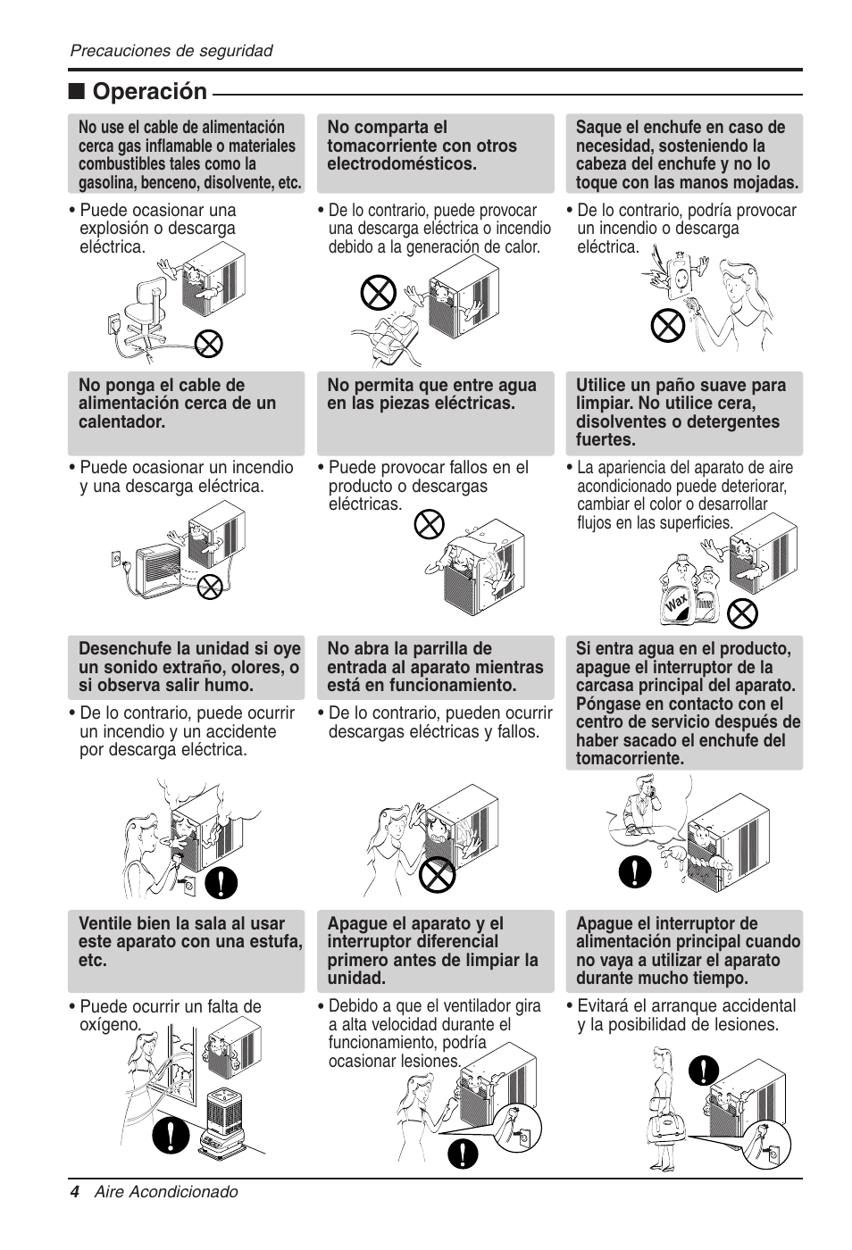 Operación | LG LW1012CR User Manual | Page 25 / 47