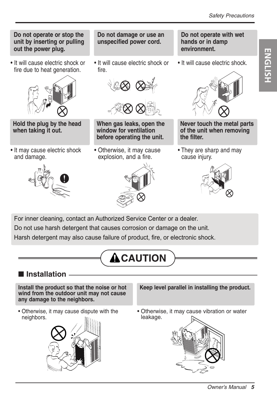 English, Installation | LG LW1012CR User Manual | Page 5 / 47