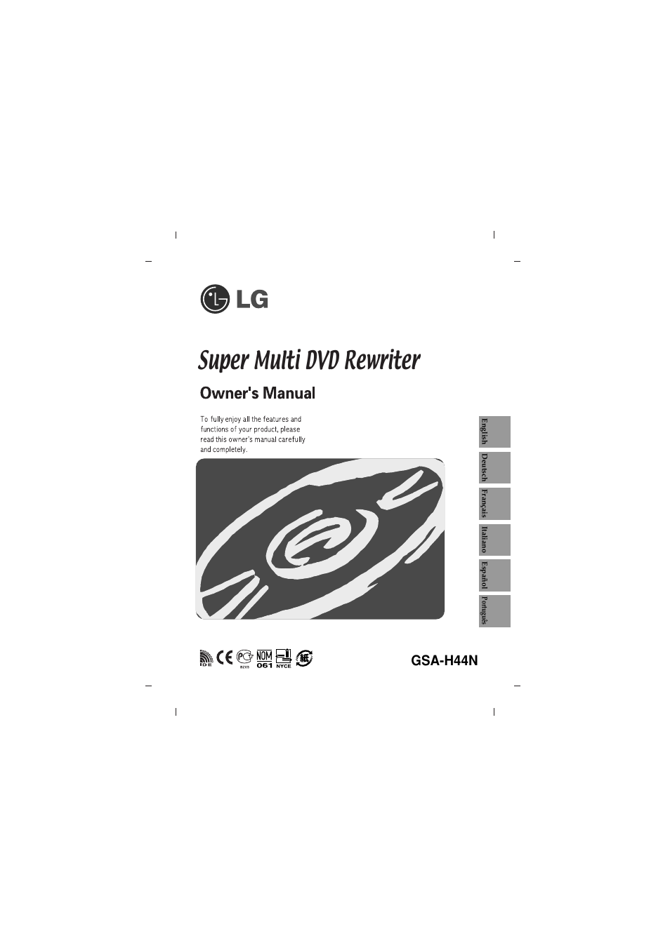 LG GSA-H44N User Manual | 15 pages
