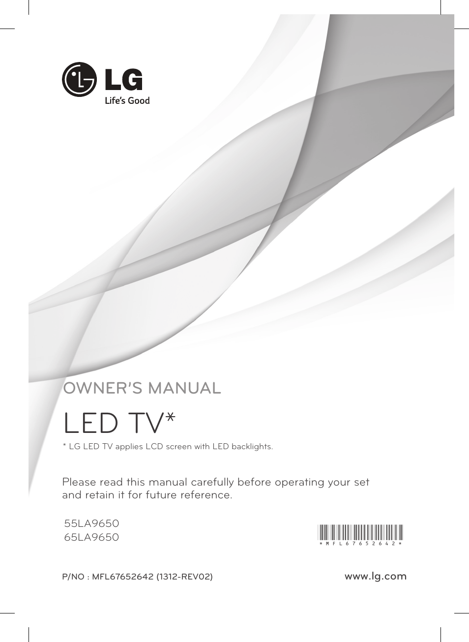 LG 65LA9650 User Manual | 40 pages