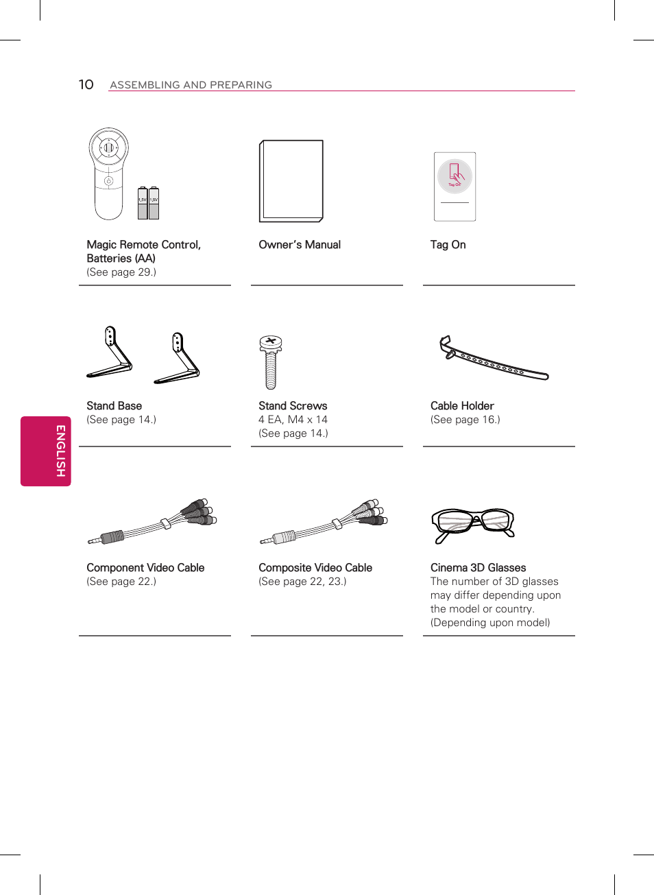 English | LG 65LA9650 User Manual | Page 10 / 40