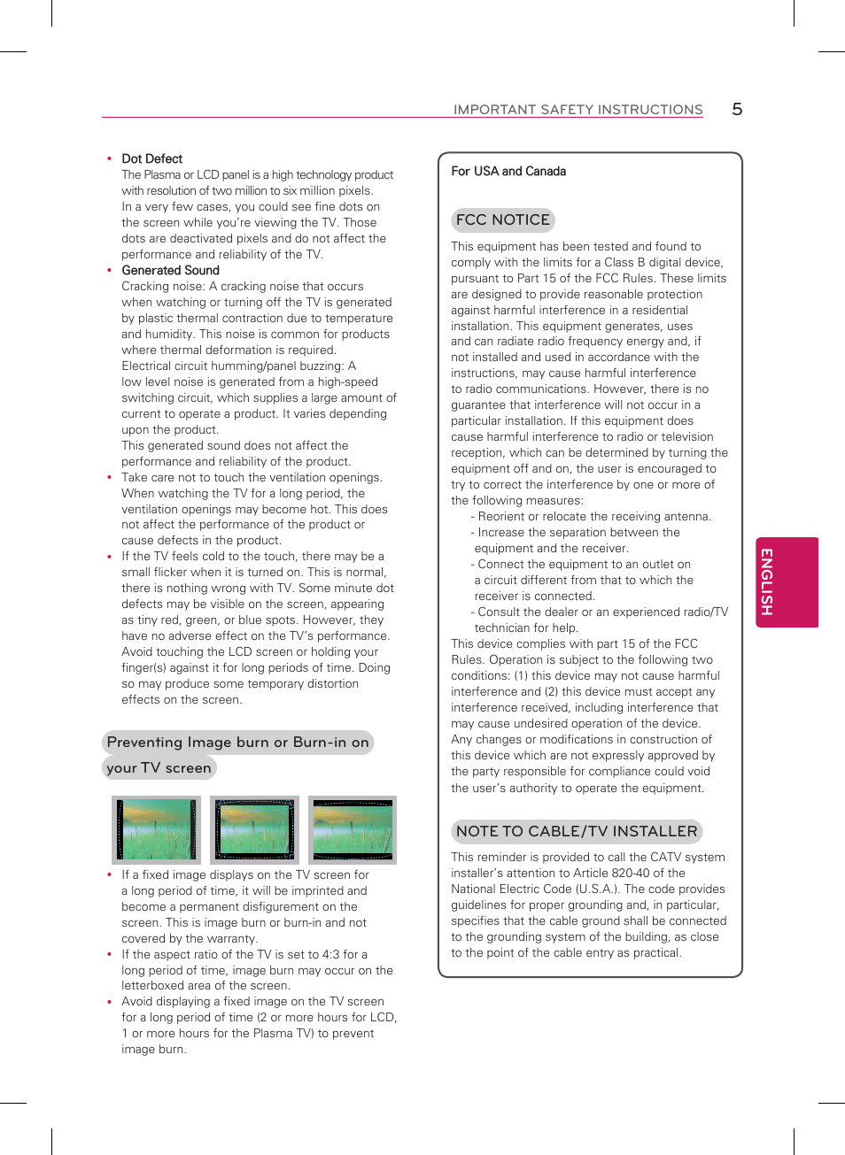 LG 65LA9650 User Manual | Page 5 / 40