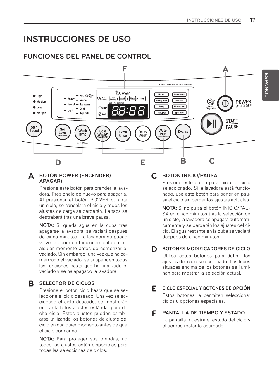 Instrucciones de uso | LG WT1001CW User Manual | Page 53 / 72